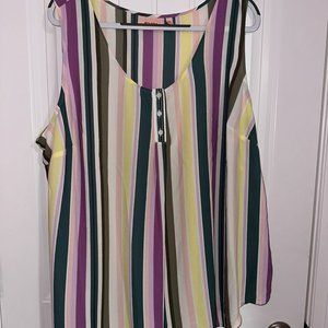 EVRI 3x Striped Tank Blouse
